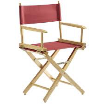Directors chairs and stools can be customized to brand your event