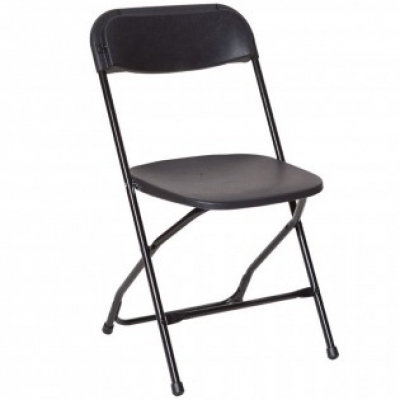 black poly fold chair, samsonite folding chair, poly fold chair