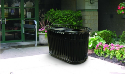 Outdoor waste receptacles are durable and easy to use