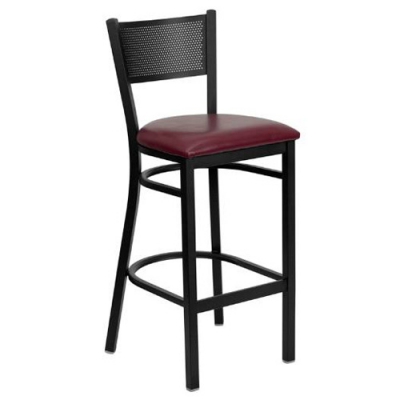 metal bar stool with mesh back