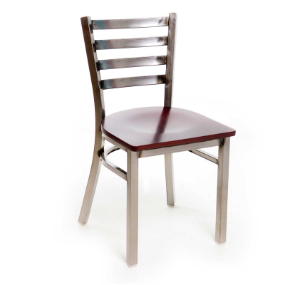 Metal Ladderback Solid Seat