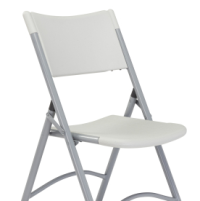 NPS 602 Blow Mold Plastic Folding Chair Grey