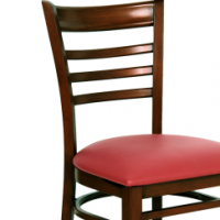 wood chairs for restaurant seating, commercial wood with upholstered seat or solid wood seat