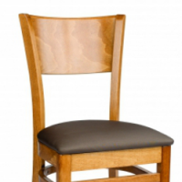 wood chairs for restaurant seating, commercial wood with upholstered seat or solid wood seat