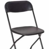 black poly fold chair, samsonite folding chair, poly fold chair