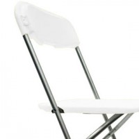 aluminum frame, maintenance free chair, White poly fold chair with aluminum frame