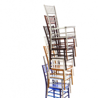 Multiple colors available in resin chiavari chairs