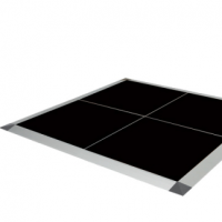 Seamless dance floor panels in black and white