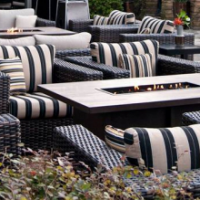 casual outdoor seating area