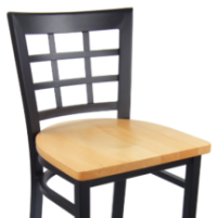 Metal Window Back Barstool
