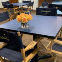 Yacht Club Blue Laminate Top Dining Table