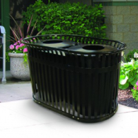 Outdoor waste receptacles are durable and easy to use