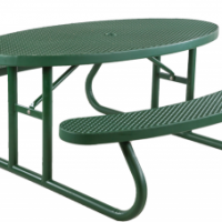 Outdoor picnic tables