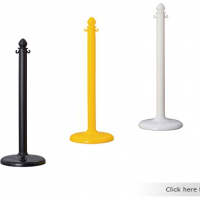 Plastic Stanchions and chains will manage your crowd- weather resistent