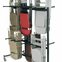Holds folding chairs of several styles, make the most of your storage space