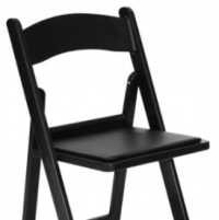 Black Resin Folding Chair