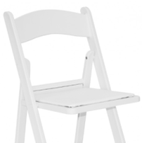 White Resin Folding Chair