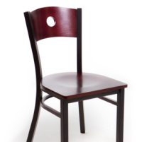 Metal Bullseye Laser Back Chair
