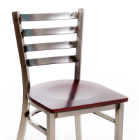Metal Ladderback Solid Seat