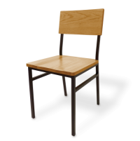 Metal Rustic Wood Chair