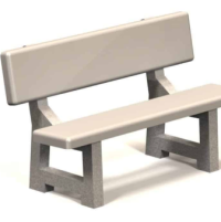 Concrete Park Bench