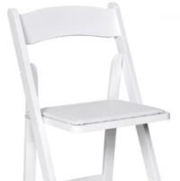White Wood Folding Chair