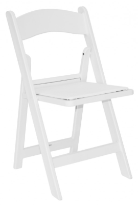 White Resin Folding Chair